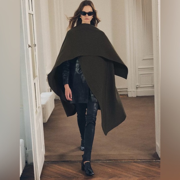 Zara wool blend asymmetric cape - Picture 1 of 11